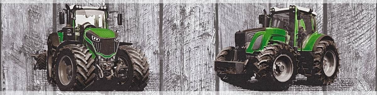 Borte Traktor grau grün B/L: ca. 13x500 cm