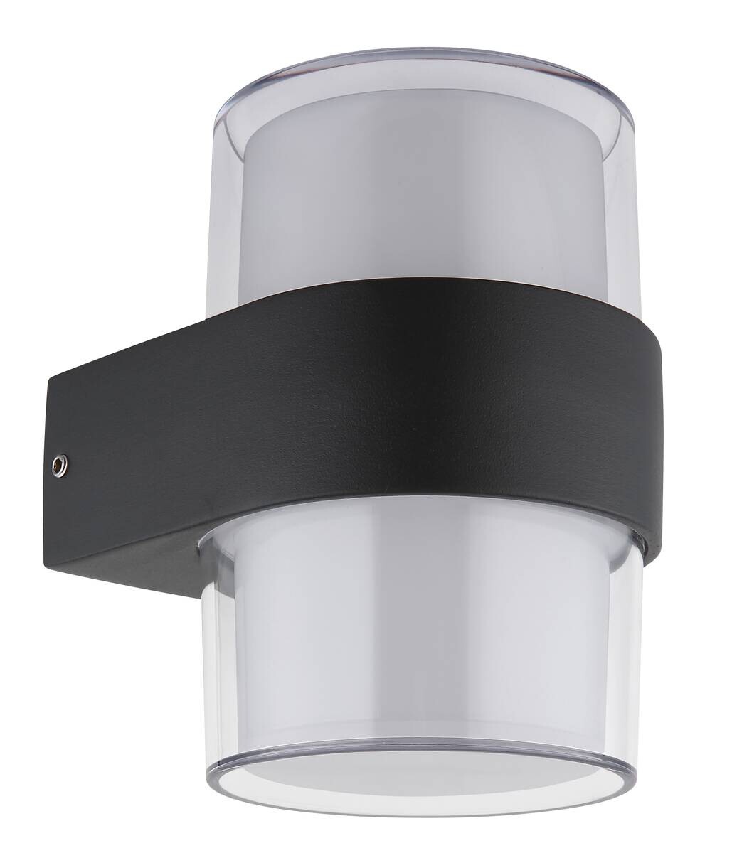 Außenleuchte anthrazit klar Satiniert B/H/L: ca. 10,5x13x9,6 cm