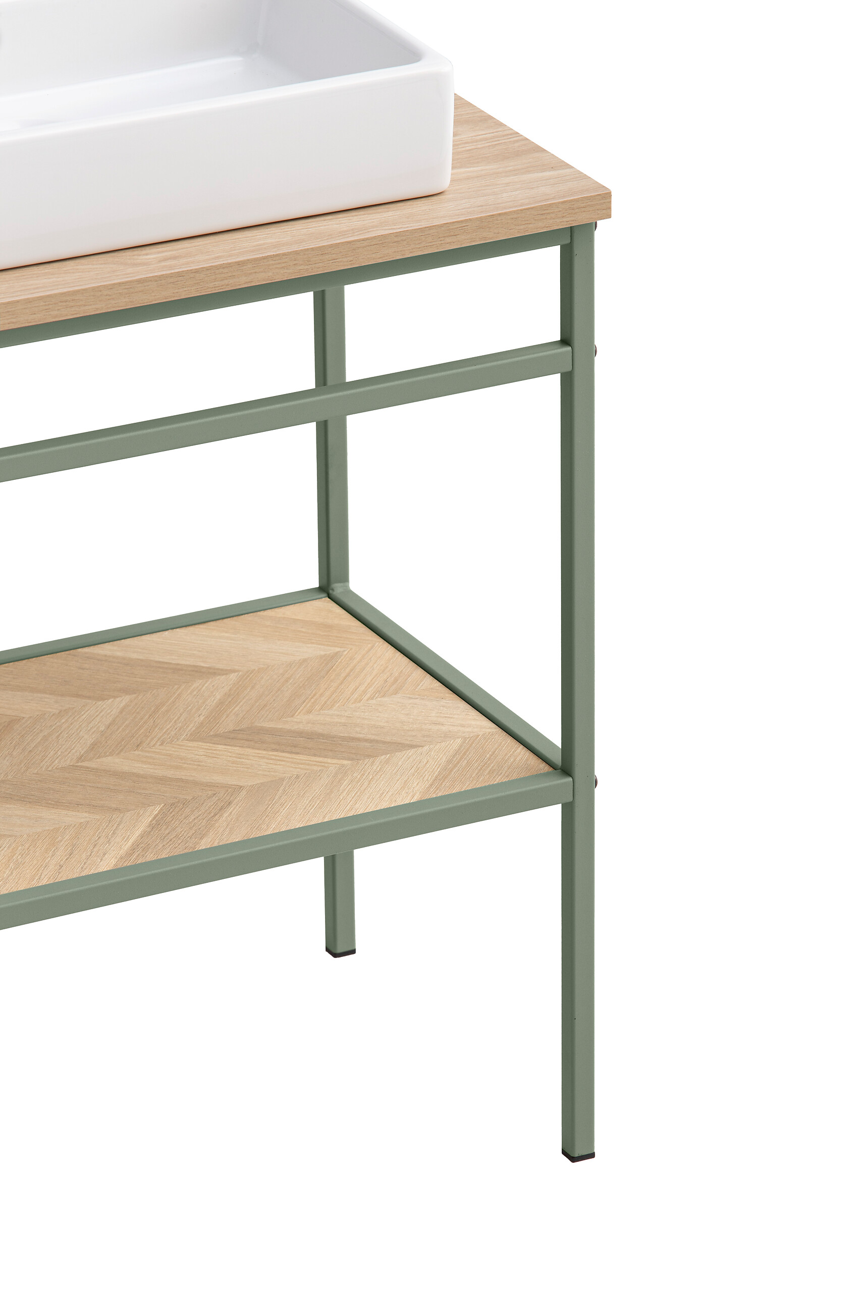 Waschbeckenunterschrank Lorna Eiche Nachbildung B/H/T: ca. 70x89,2x45 cm