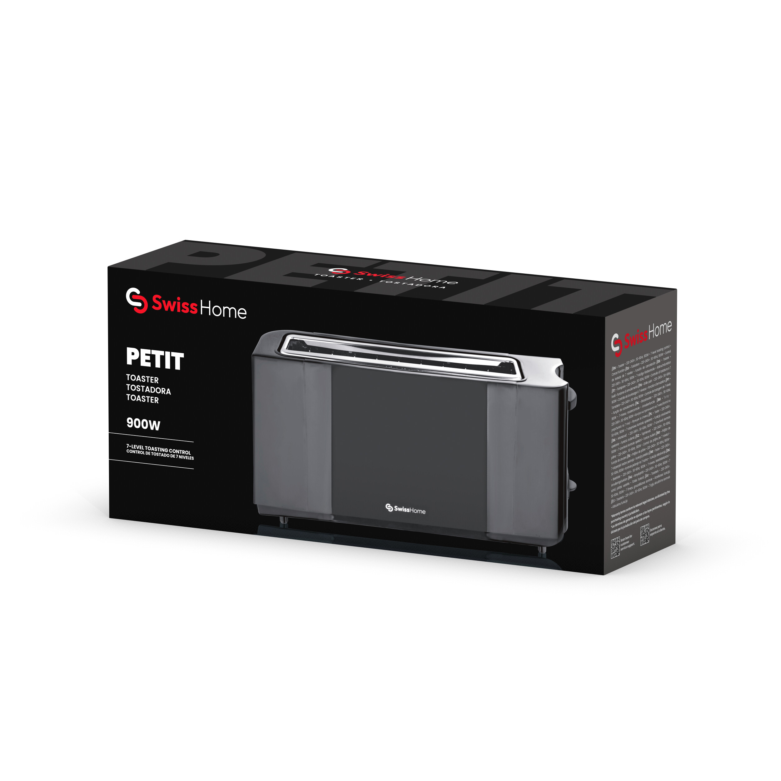 SWISS HOME Toaster schwarz B/H/L: ca. 27x24x8 cm