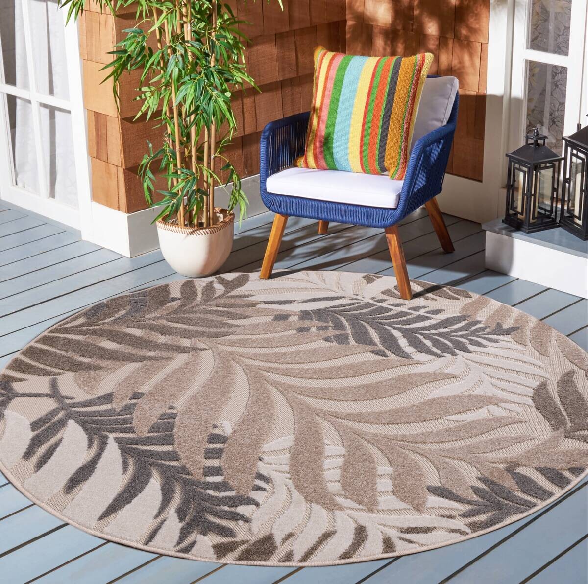Sanat Outdoorteppich FLORAL creme B/L: ca. 120x120 cm Sanat Outdoorteppich FLORAL creme B/L: ca. 120x120 cm