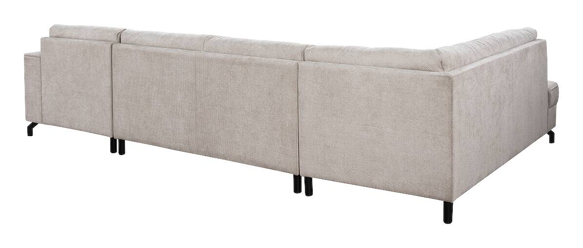 Wohnlandschaft Santorin Greige Microfaser B/H/T: ca. 349x88x197 cm