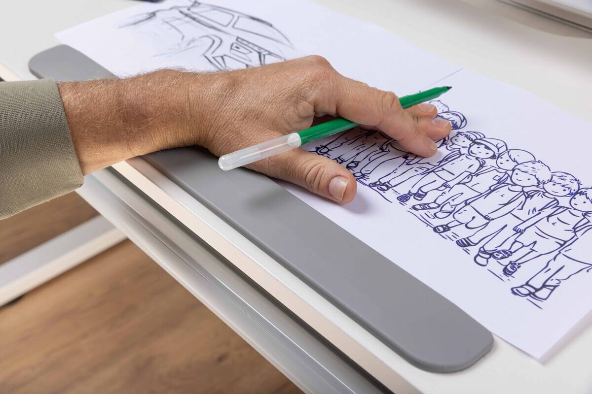 Schreibtisch Sören weiß pulverbeschichtet B/H/L: ca. 60x96x120 cm