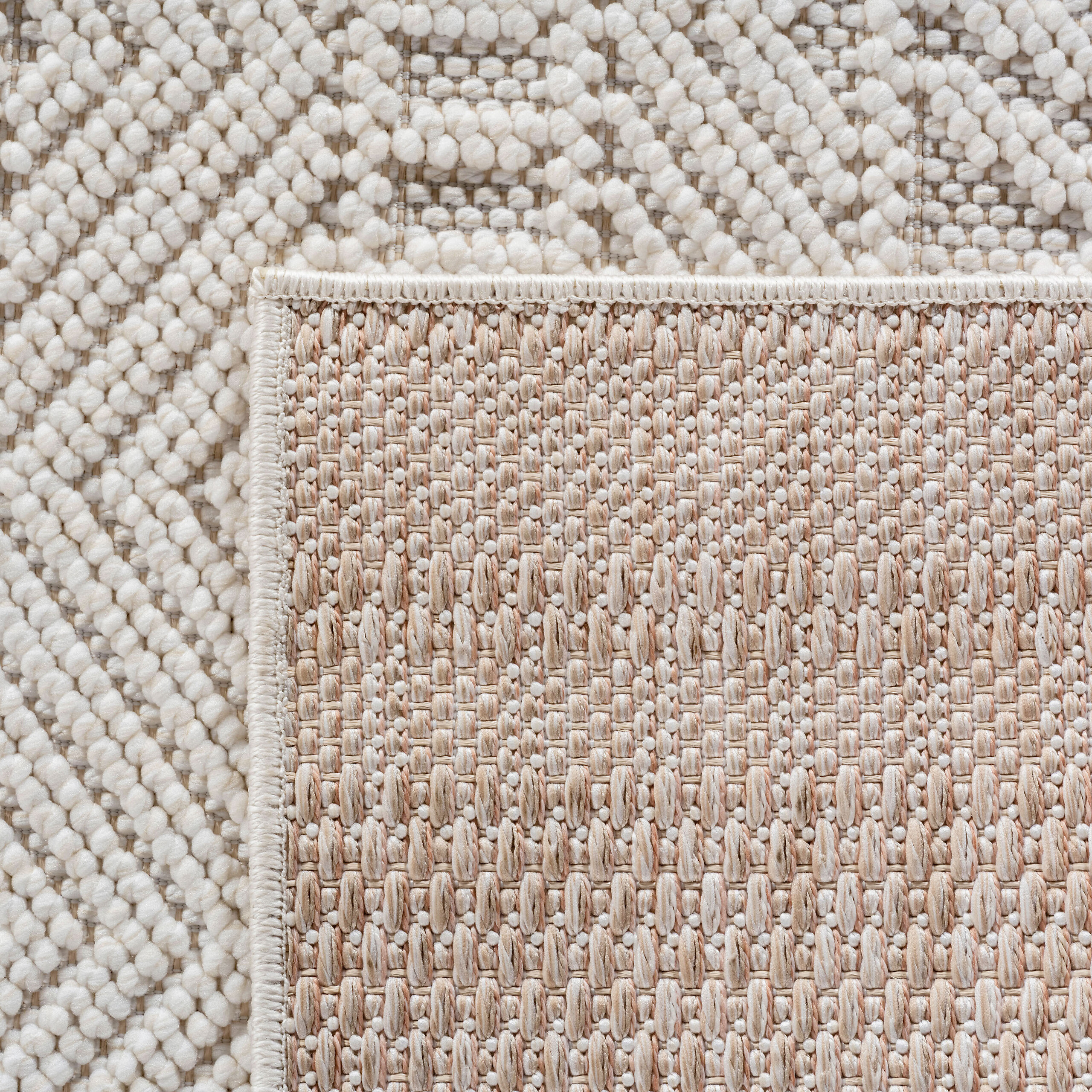 Ayyildiz Kurzflorteppich HELIX creme B/H/L: ca. 80x0,7x80 cm