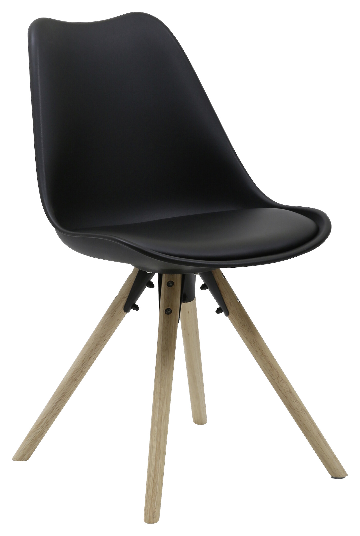 Stuhl Bela schwarz Kunststoff B/H/T: ca. 48x83,5x57 cm