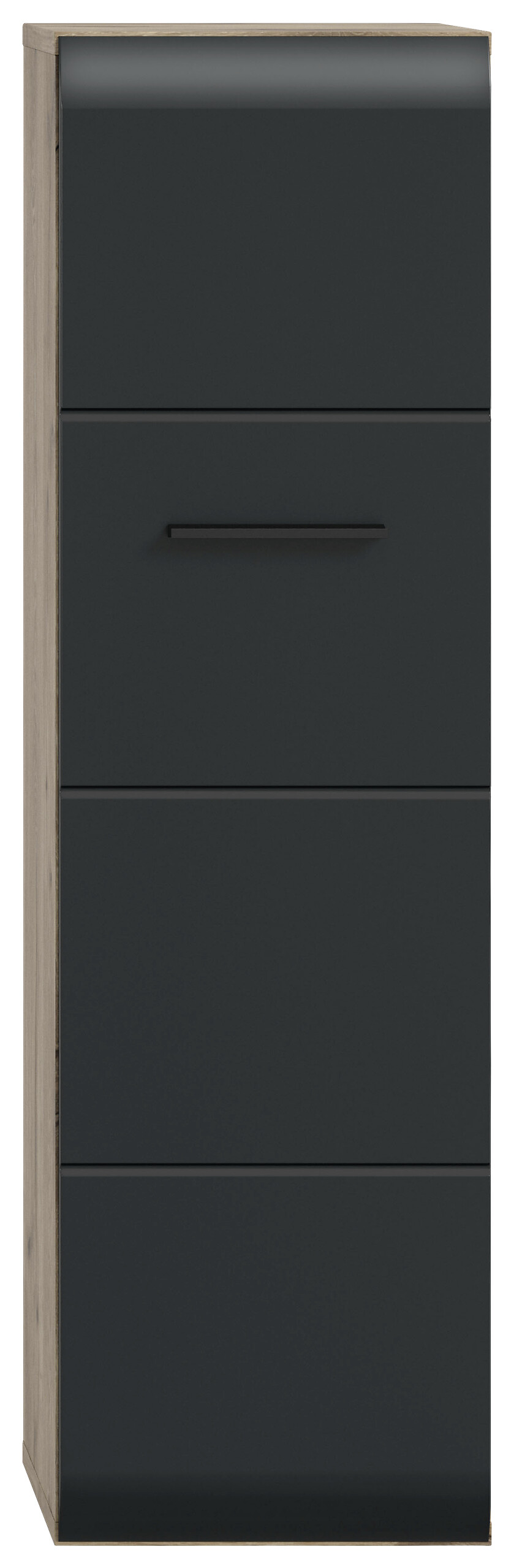 Stauraumelement Ice Nox Oak Nachbildung schwarz matt B/H/T: ca. 30x106x30 cm Stauraumelement Ice Nox Oak Nachbildung schwarz matt B/H/T: ca. 30x106x30 cm