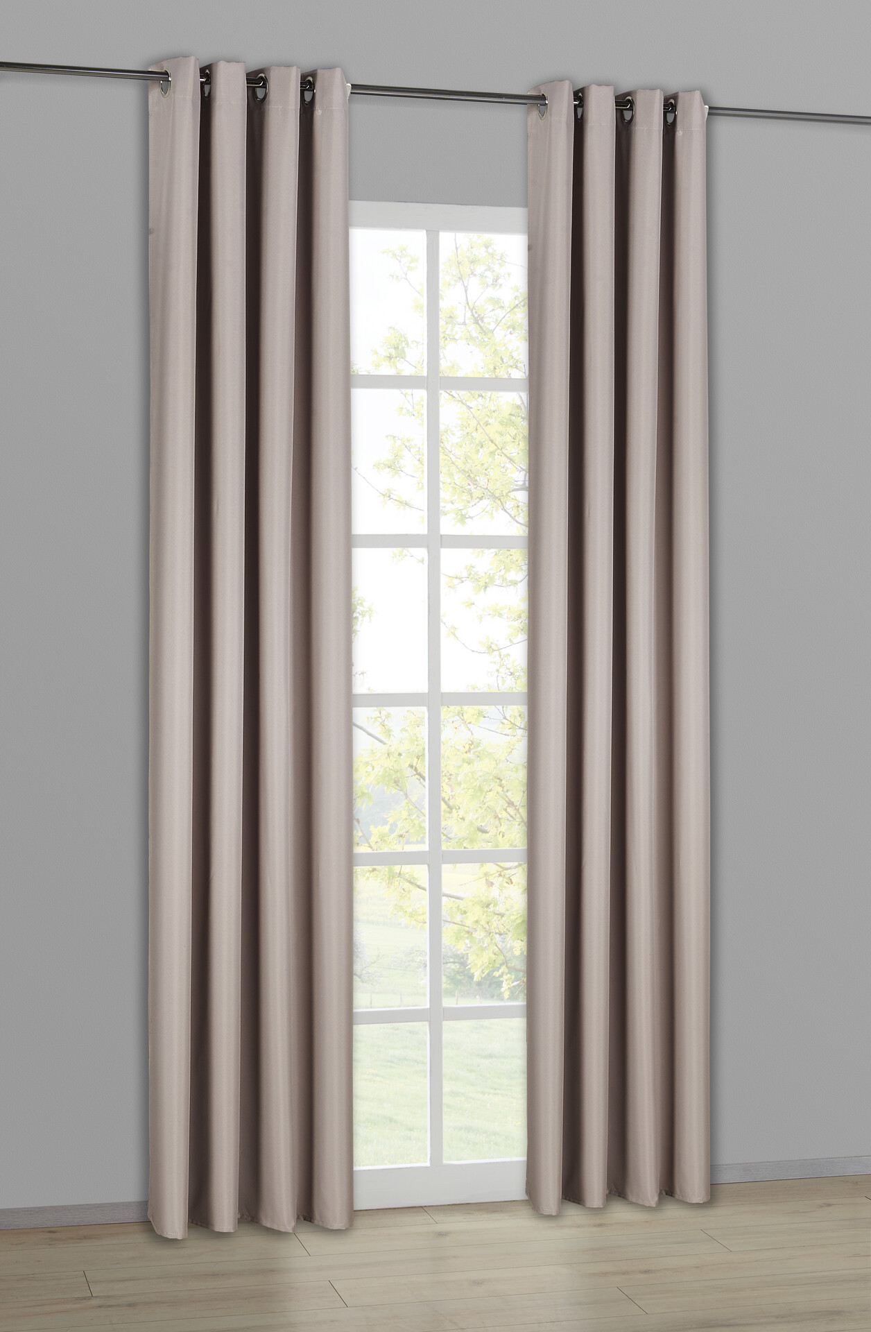 POCOline Ösenvorhang Sorrento silber B/L: ca. 140x245 cm