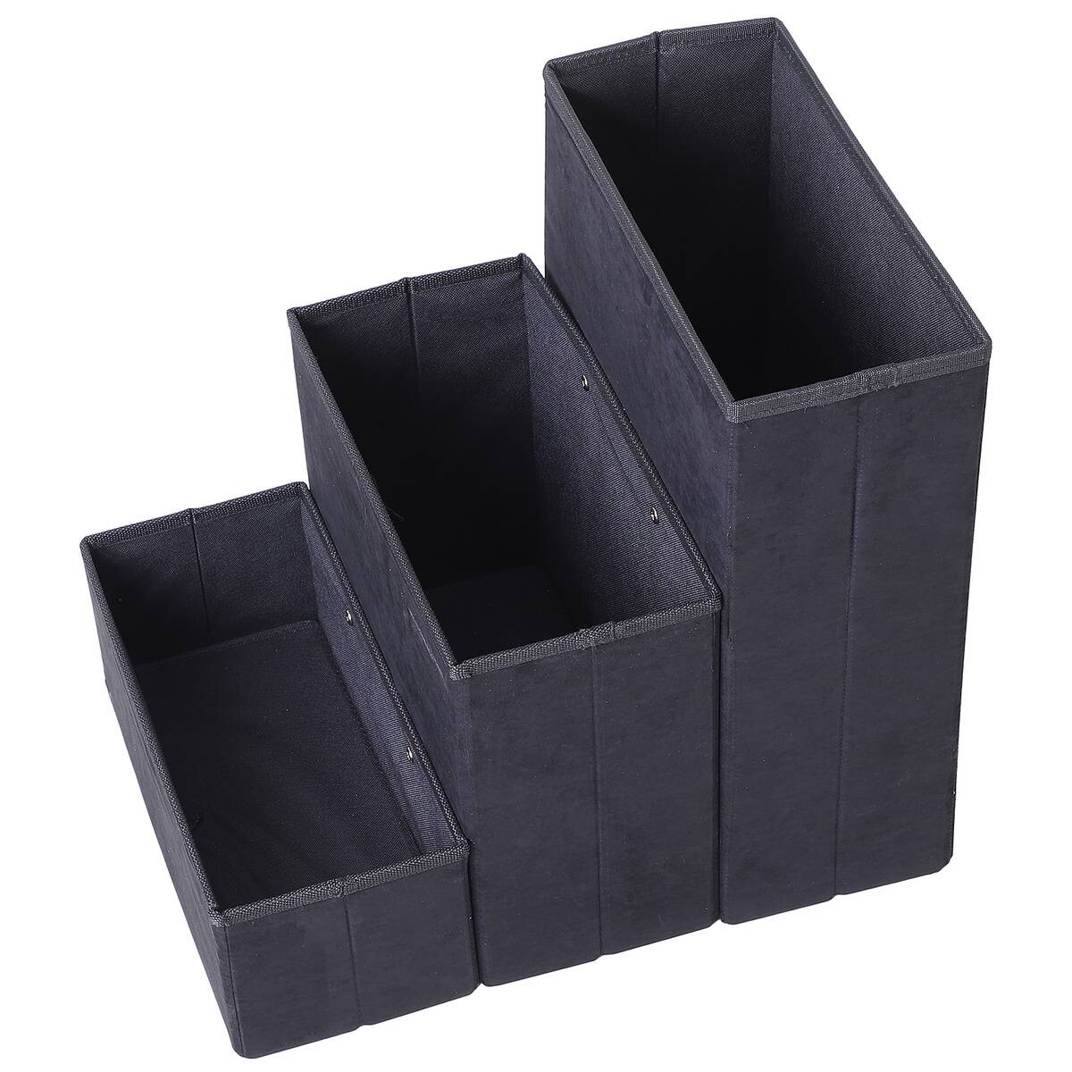 PawHut Haustiertreppe schwarz MDF B/H/L: ca. 54x48x40 cm