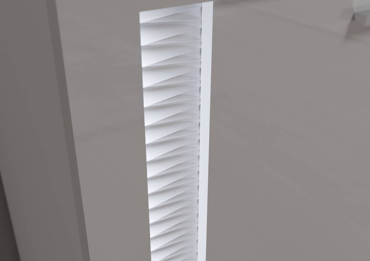 Standvitrine Skylight weiß weiß Hochglanz B/H/T: ca. 60x148x37 cm