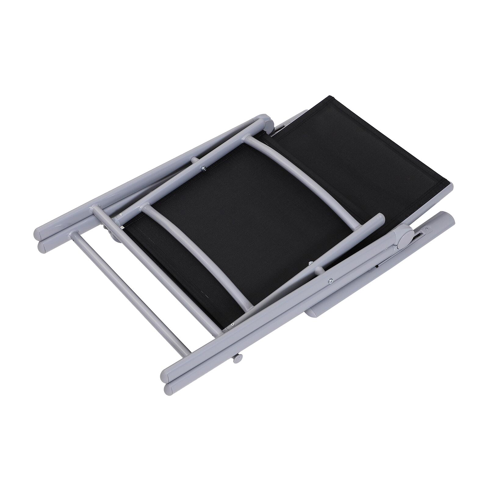 Outsunny Gartensitzgruppe schwarz Aluminium