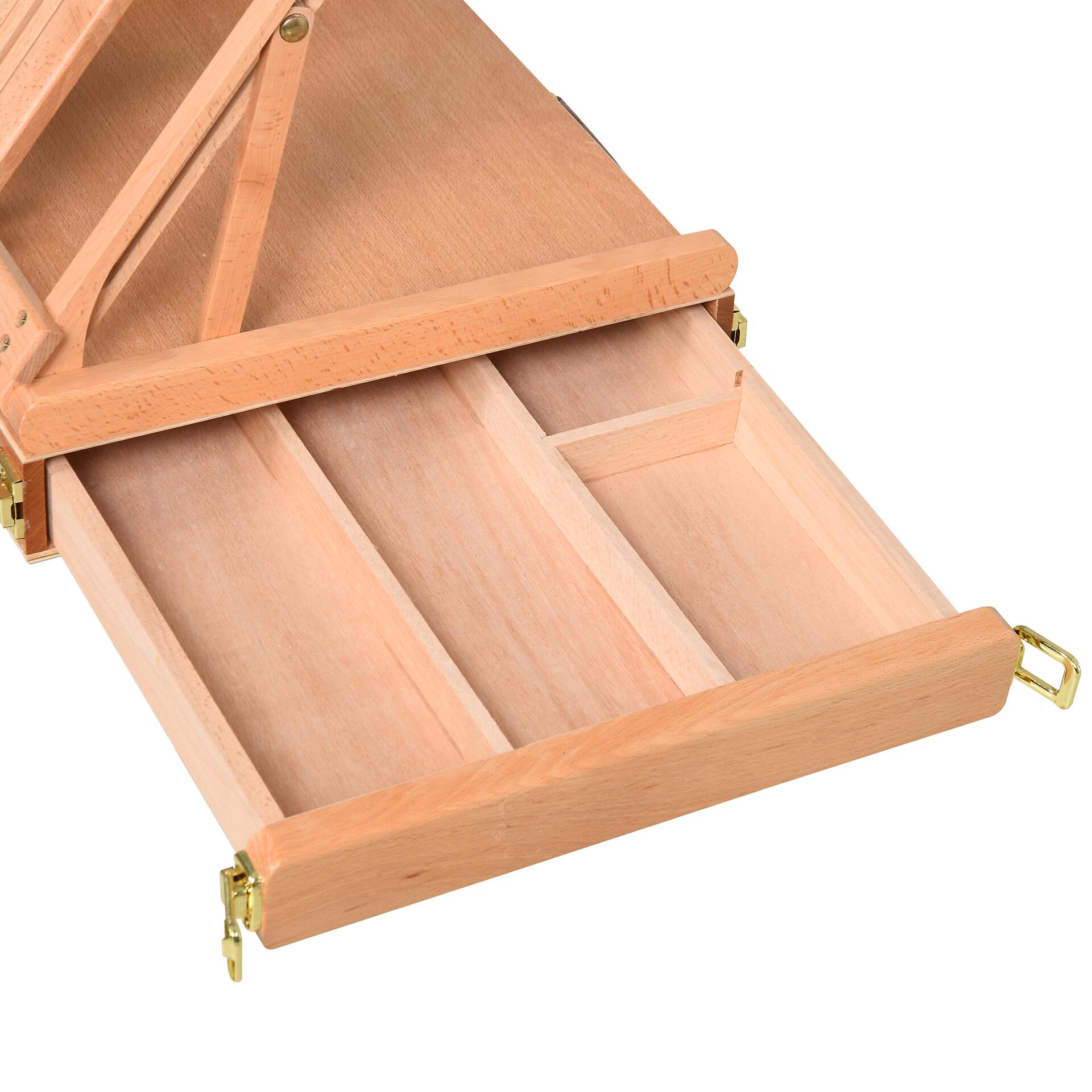 HOMCOM Staffelei natur Edelstahl B/H/L: ca. 36x42x12,5 cm