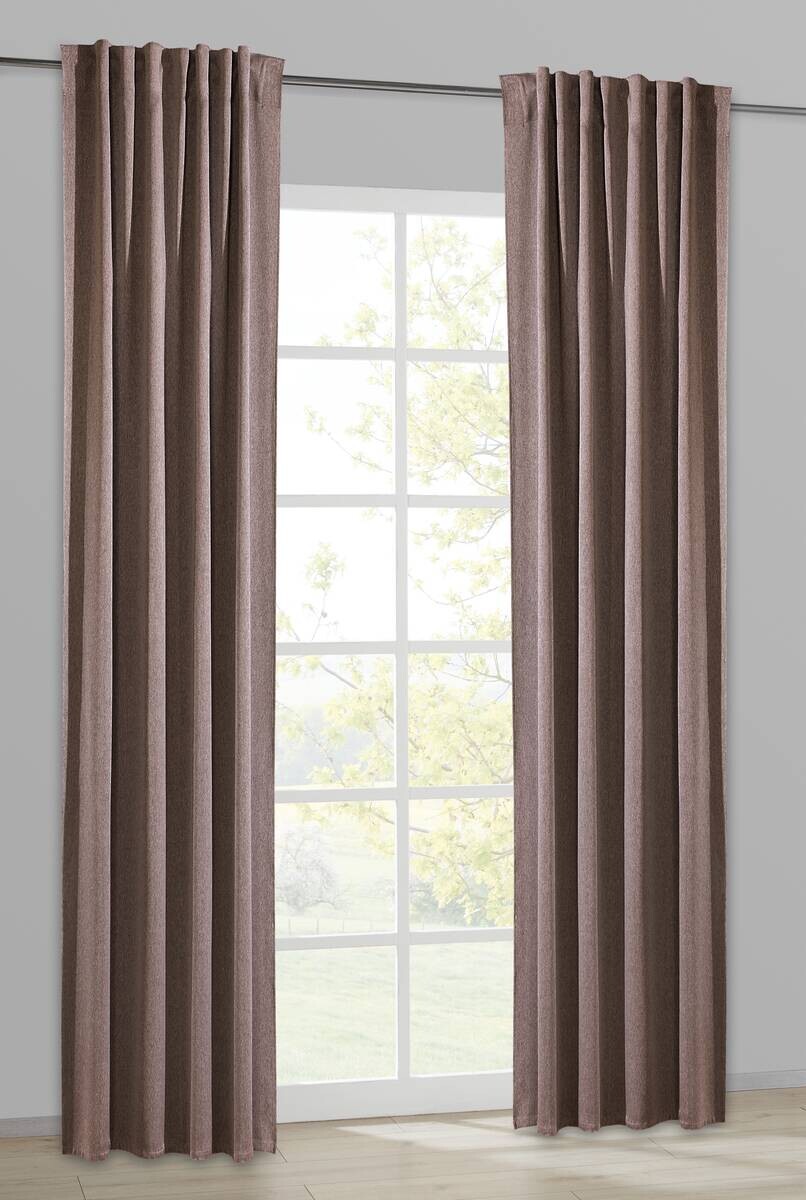 Verdunklungsvorhang Barcelona braun B/H: ca. 135x245 cm