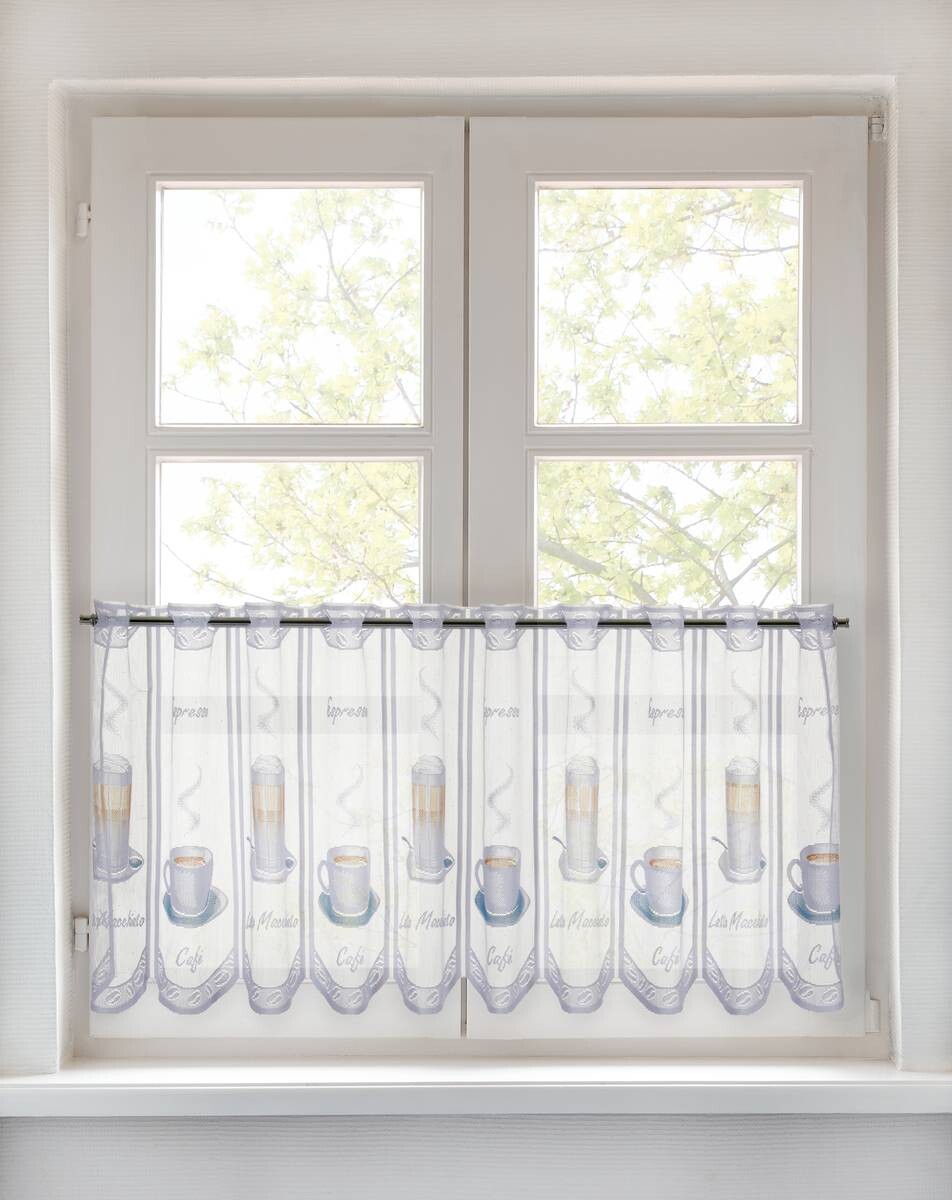 POCOline Scheibengardine Cappuccino braun B/L: ca. 145x45 cm