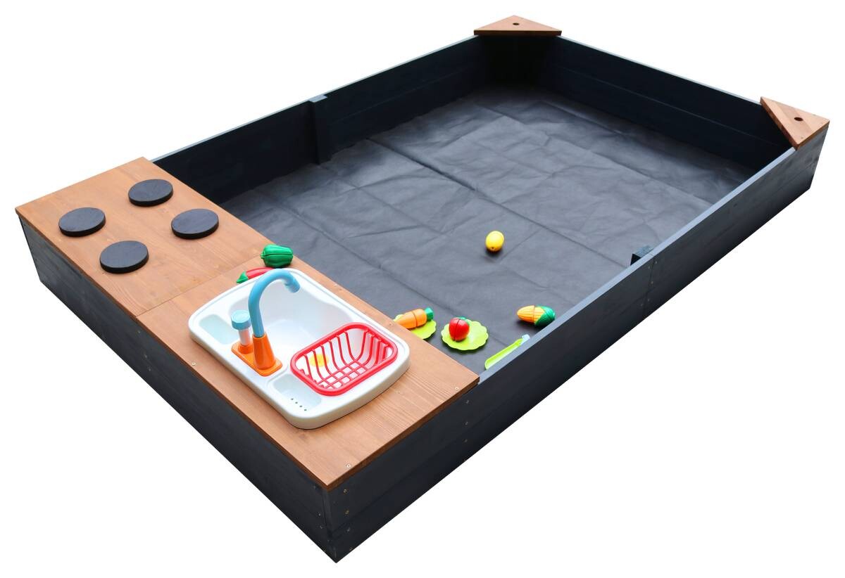 AXI Sandkasten Kelly anthrazit B/H/L: ca. 115x22x180 cm