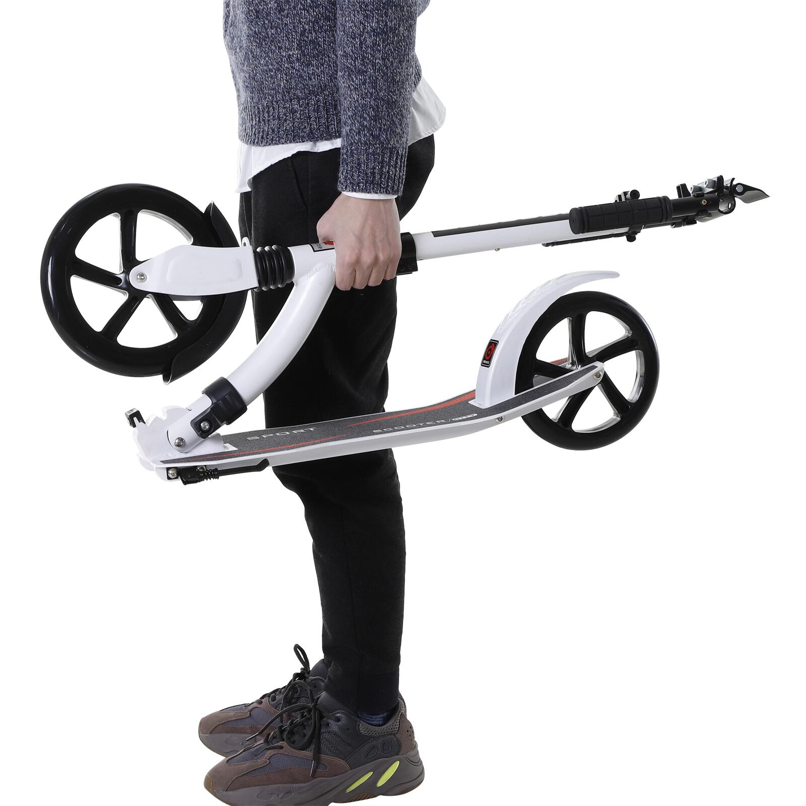 HOMCOM Tretroller weiß B/H/L: ca. 37,5x101,5x92,5 cm