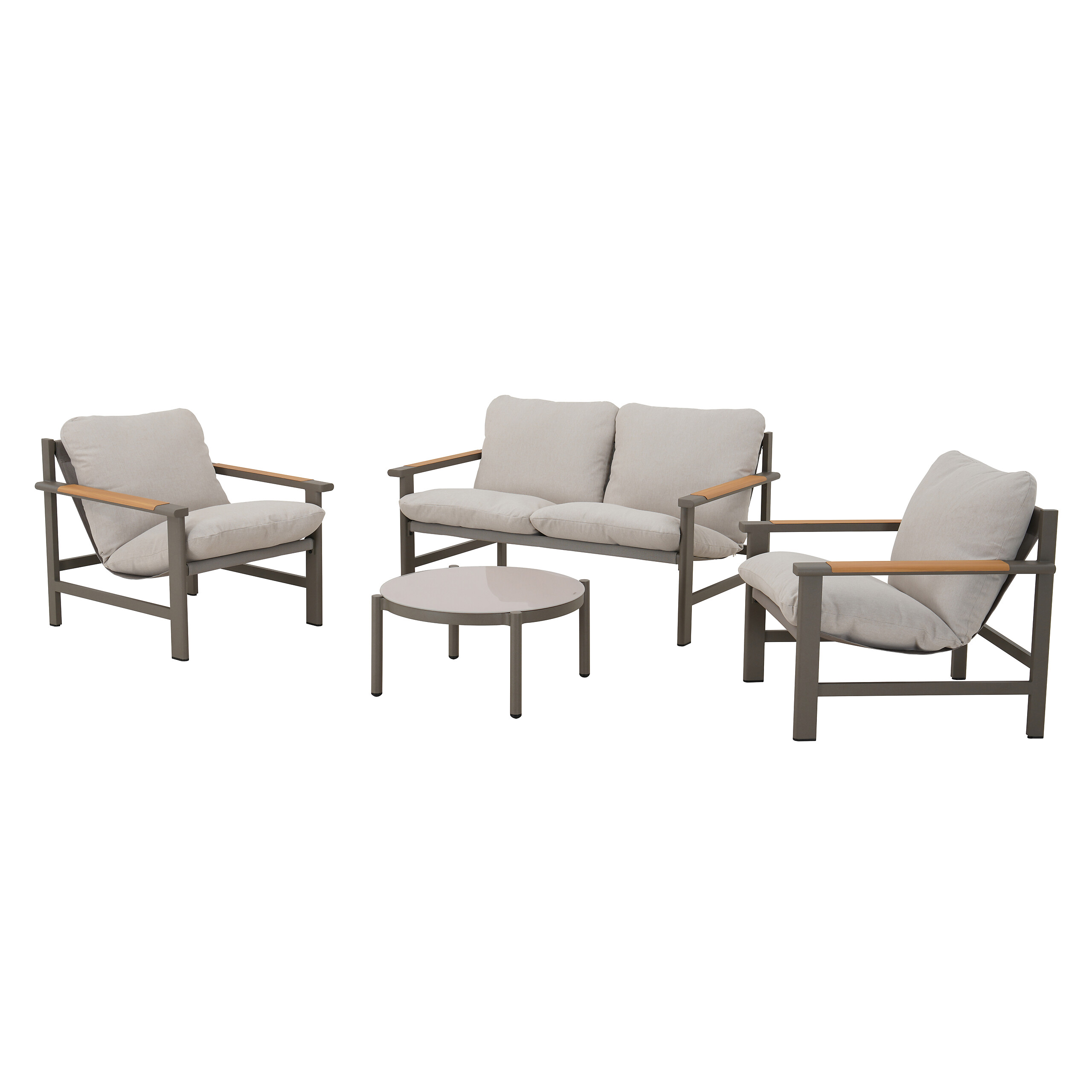 POCOline Gartensitzgruppe Kos grau Alu