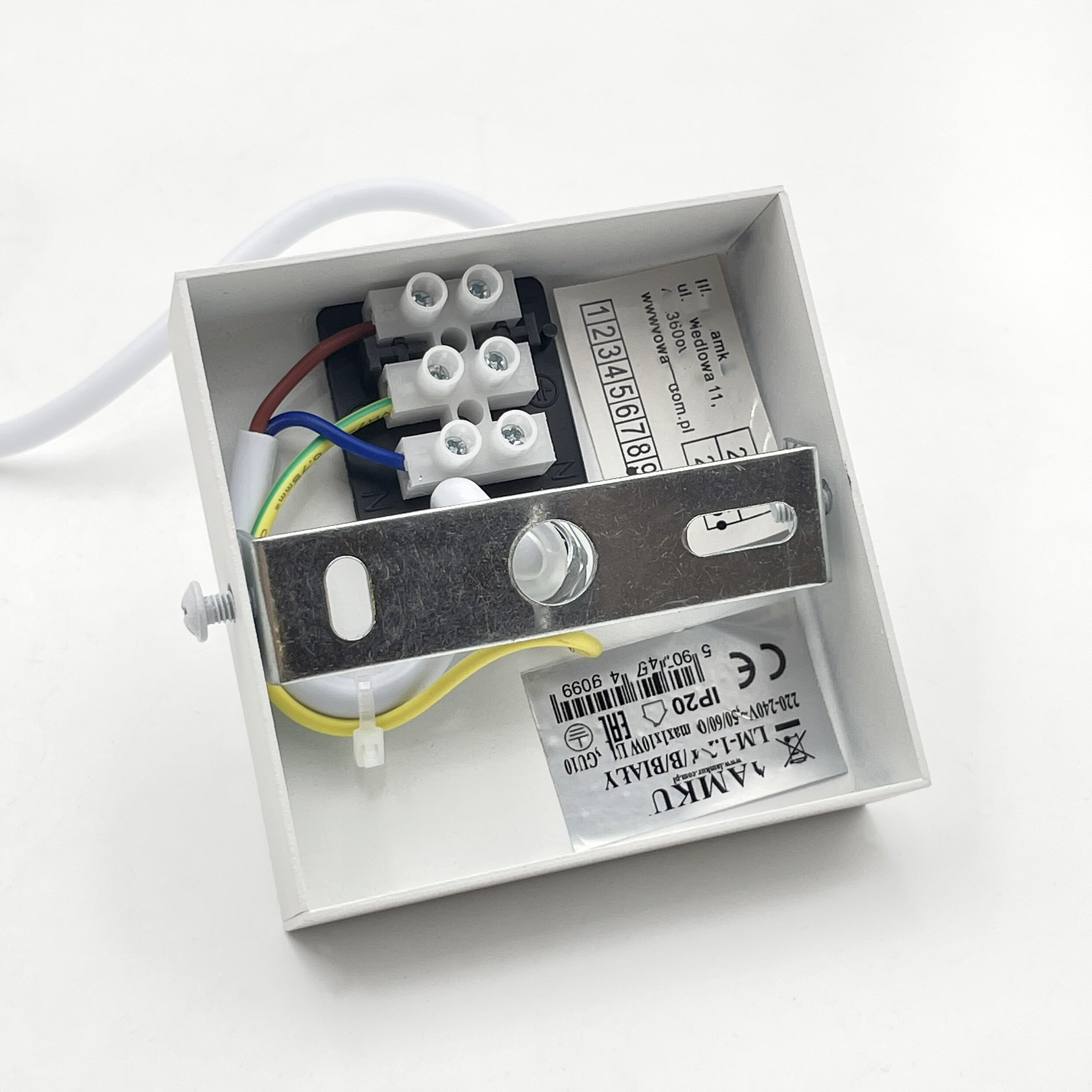 Lamkur Strahler Prisma weiß Stahl B/H/L: ca. 6,5x118x6,5 cm 1 Brennstellen