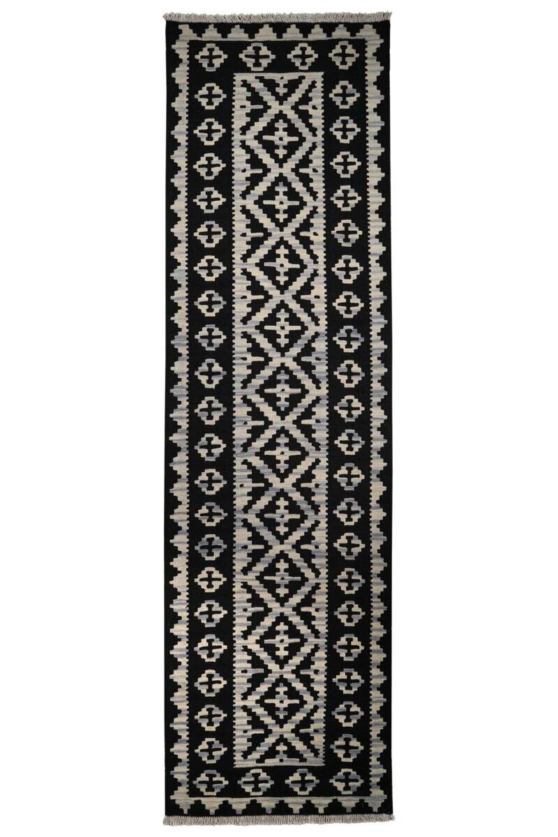 PersaTepp Teppich Kelim Gashgai schwarz B/H/L: ca. 83x1x293 cm