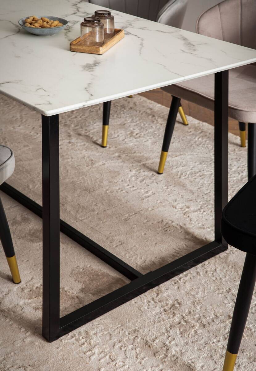 Esstisch weiß Marmor Optik B/H/T: ca. 180x76x90 cm