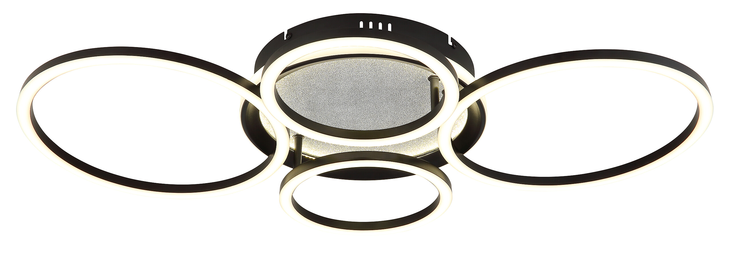 GLOBO Deckenleuchte mattschwarz Metall Kunststoff B/H/L: ca. 51,7x10x72,2 cm 1 Brennstellen