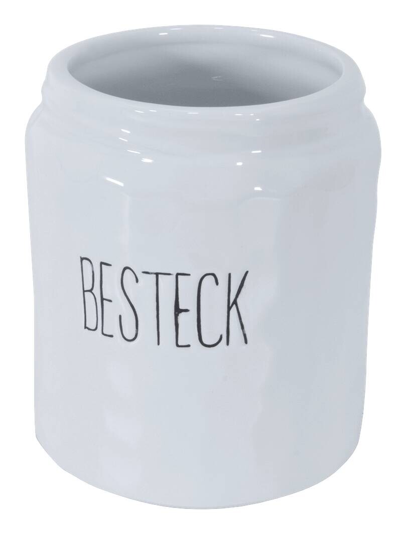 Besteckhalter weiß Porzellan H/D: ca. 12x14 cm