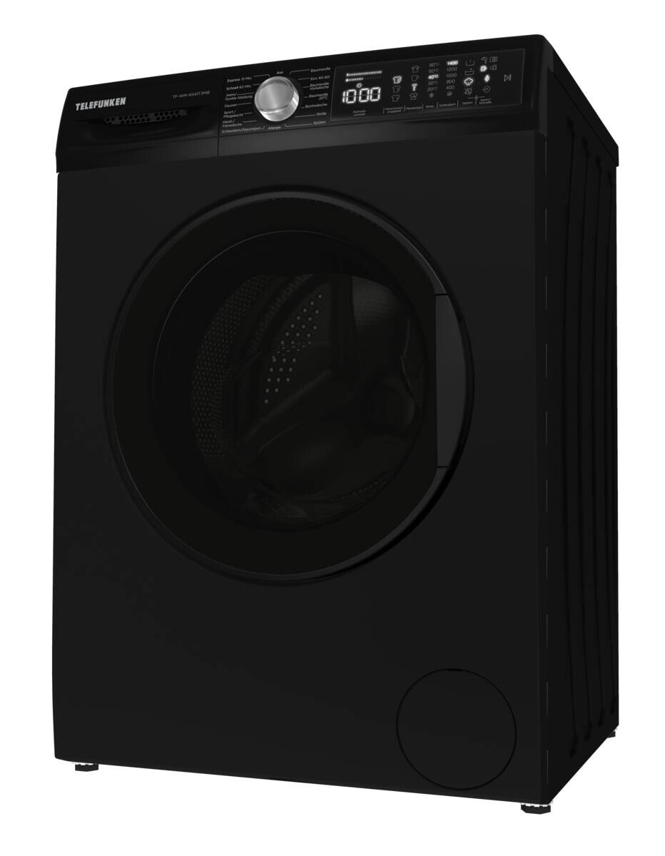 Telefunken Waschmaschine TF-WM-9541T3MB mattschwarz B/H/T: ca. 59,7x84,5x58,2 cm