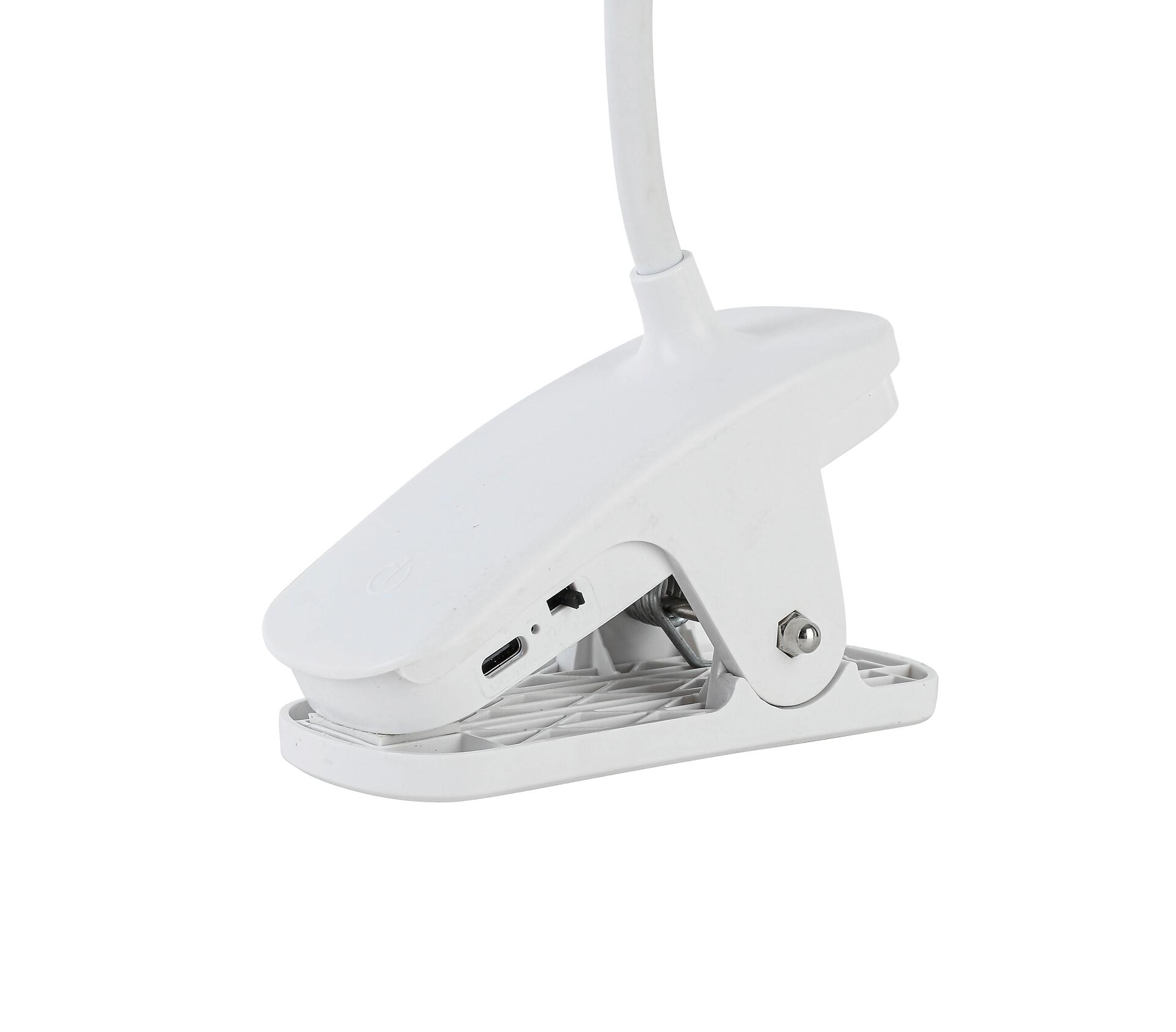 Nolo Tischleuchte Noah weiß Kunststoff B/H/L: ca. 6,5x52x14 cm