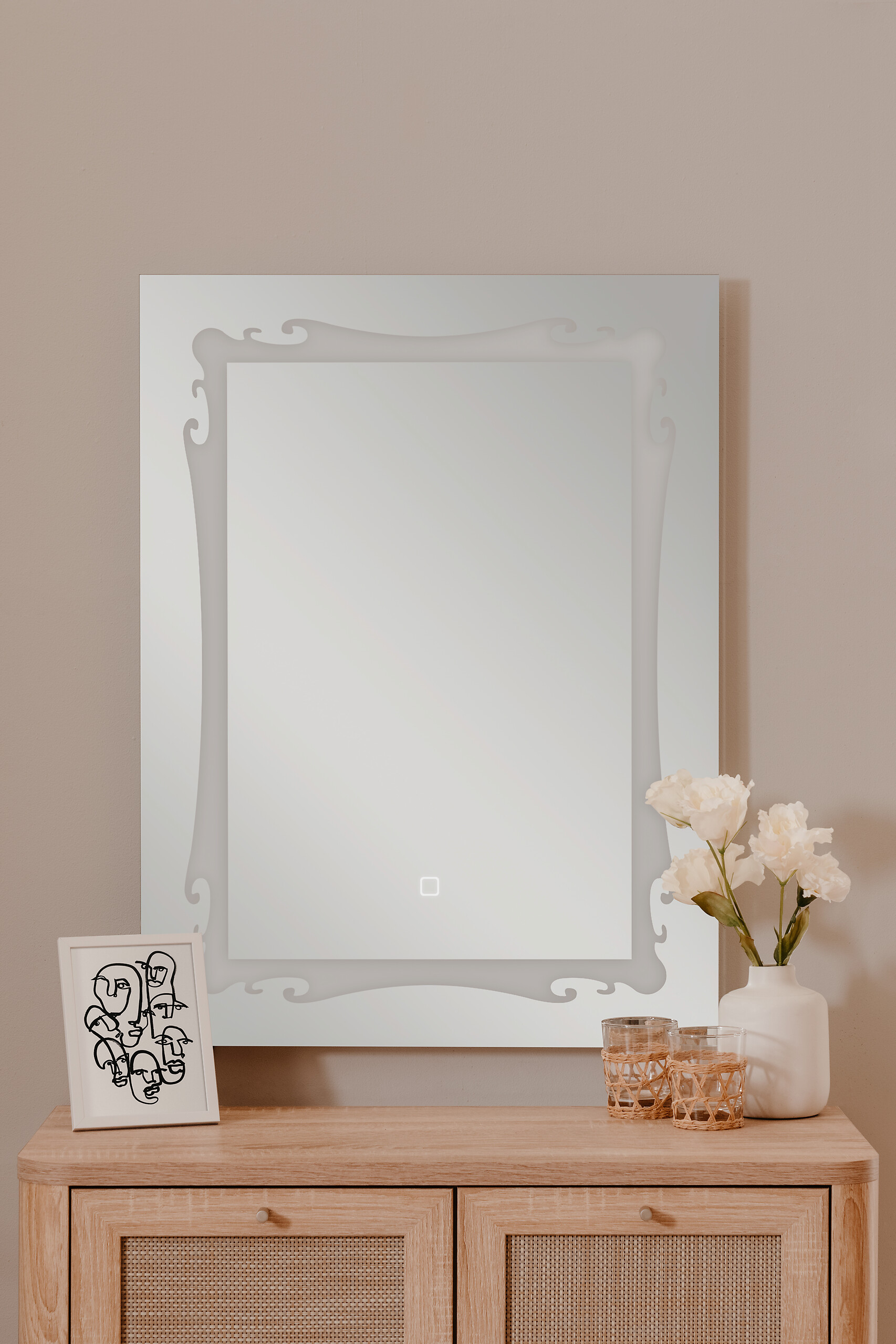 Lichtspiegel Boston B/H/T: ca. 60x80x3 cm