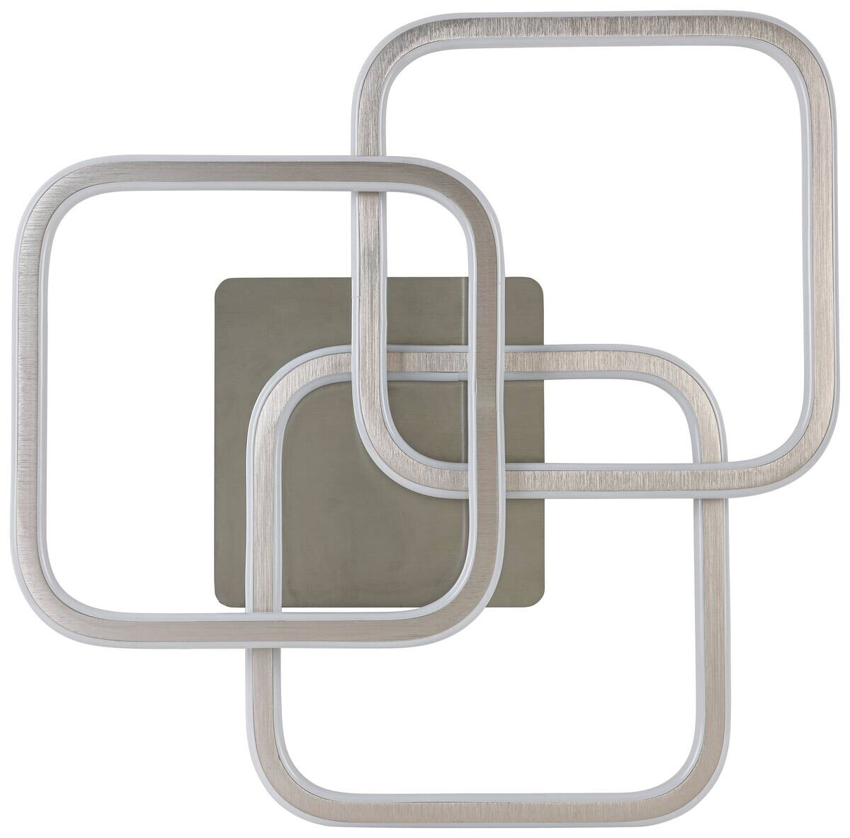 Nolo LED-Deckenleuchte Thrice nickel Satiniert Alu B/H/L: ca. 54x10x58 cm