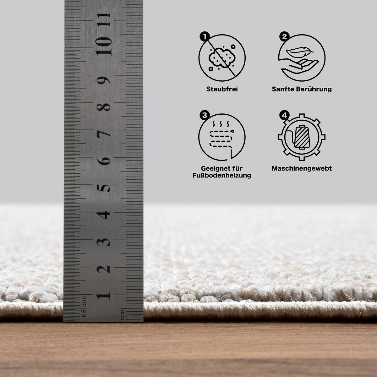 Sanat Teppich LORA PLUS beige B/L: ca. 60x110 cm