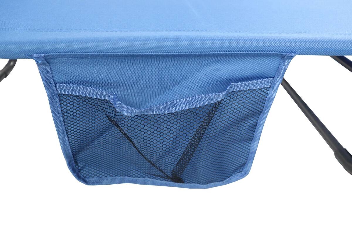 VCM Sonnenliege Bindox blau Stahl B/H/L: ca. 55x24x185 cm