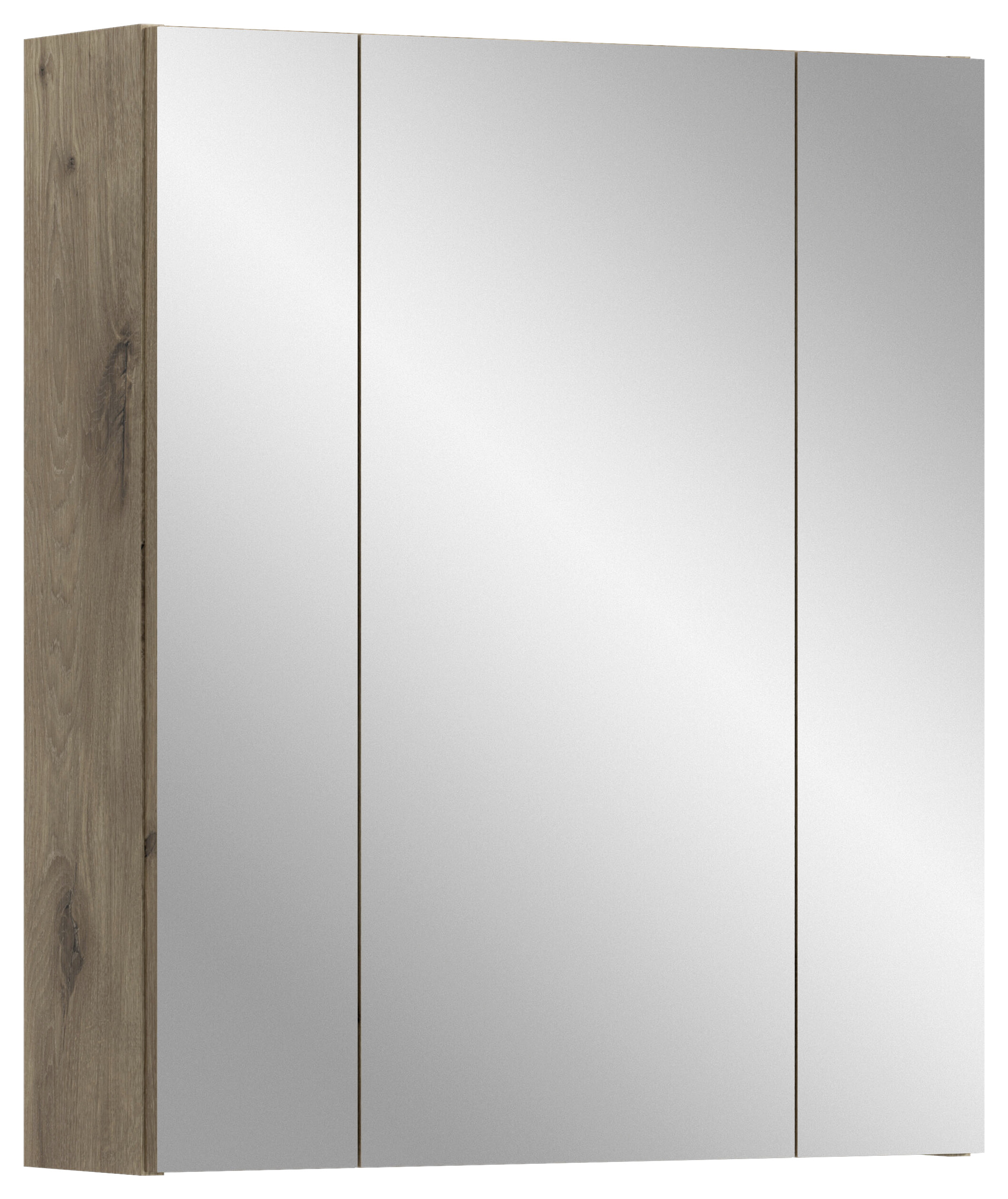 Spiegelschrank Ice Nox Oak Nachbildung schwarz matt B/H/T: ca. 60x70x18 cm