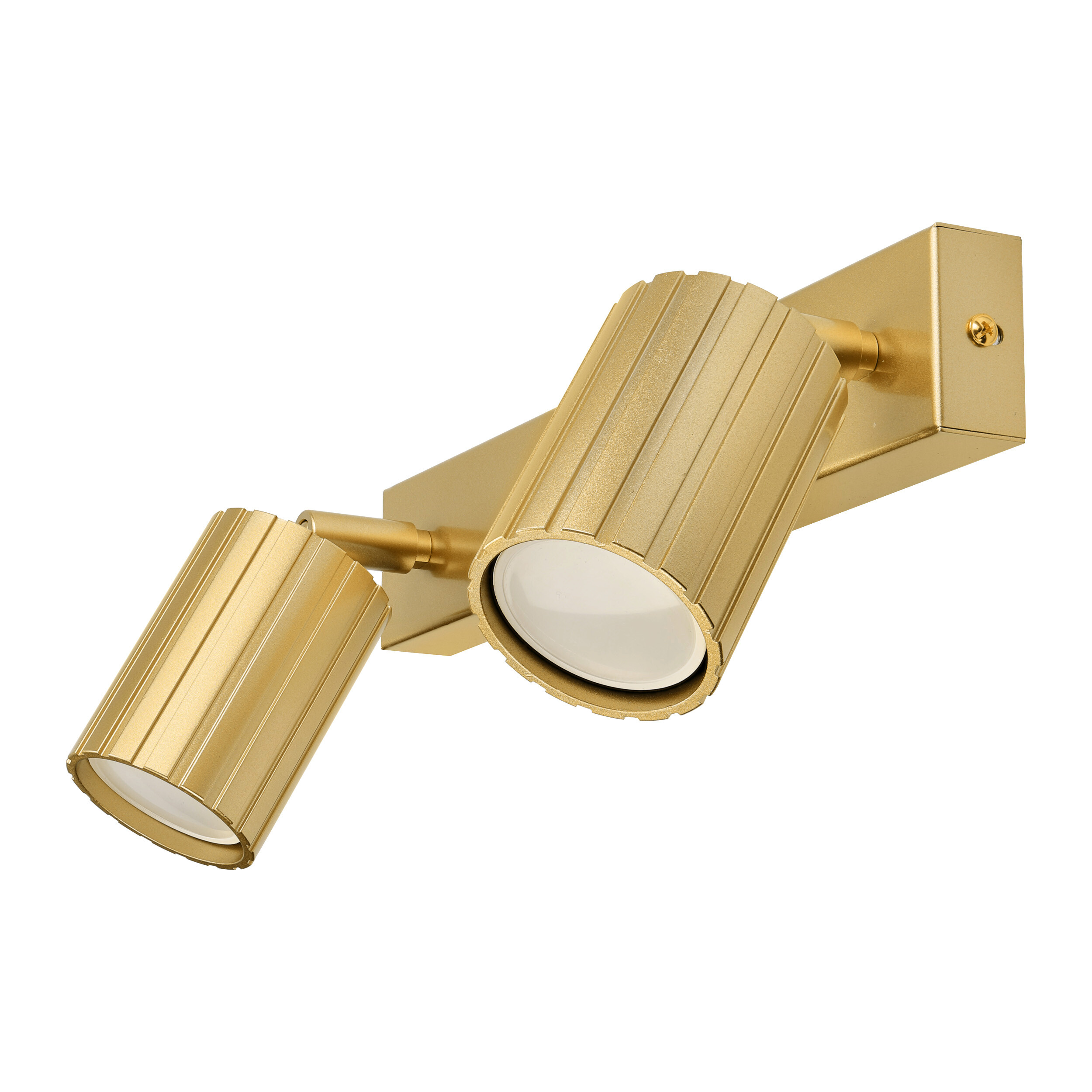 Lamkur Strahler Prisma gold Stahl B/H/L: ca. 6,5x16,5x30 cm 2 Brennstellen