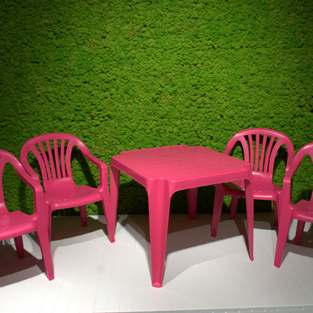 ProGarden Kindermöbel-Set pink Kunststoff B/H/L: ca. 38x53x43 cm