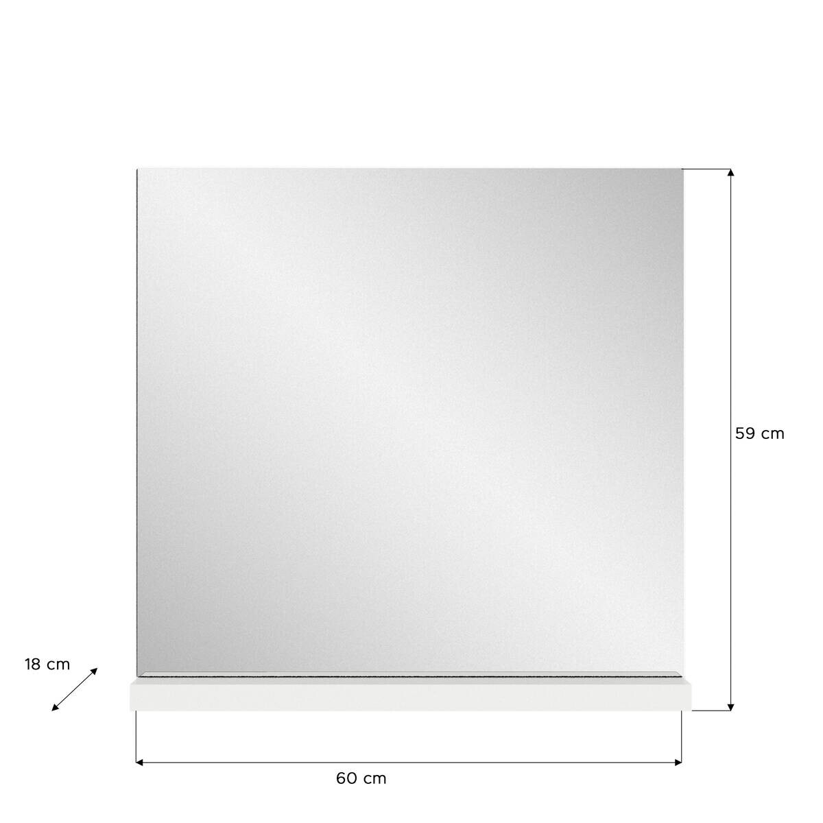 xonox.home Wandspiegel Shoelove weiß B/H/T: ca. 60x59x18 cm