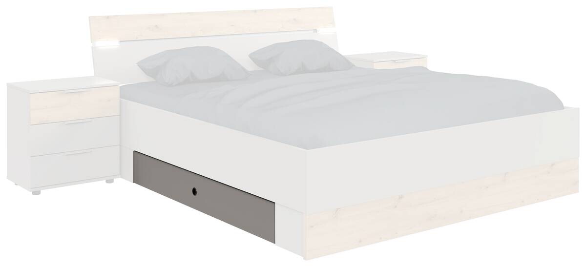 Bettschubkästen Paderborn Sahara grau B/H/T: ca. 141x20x61 cm