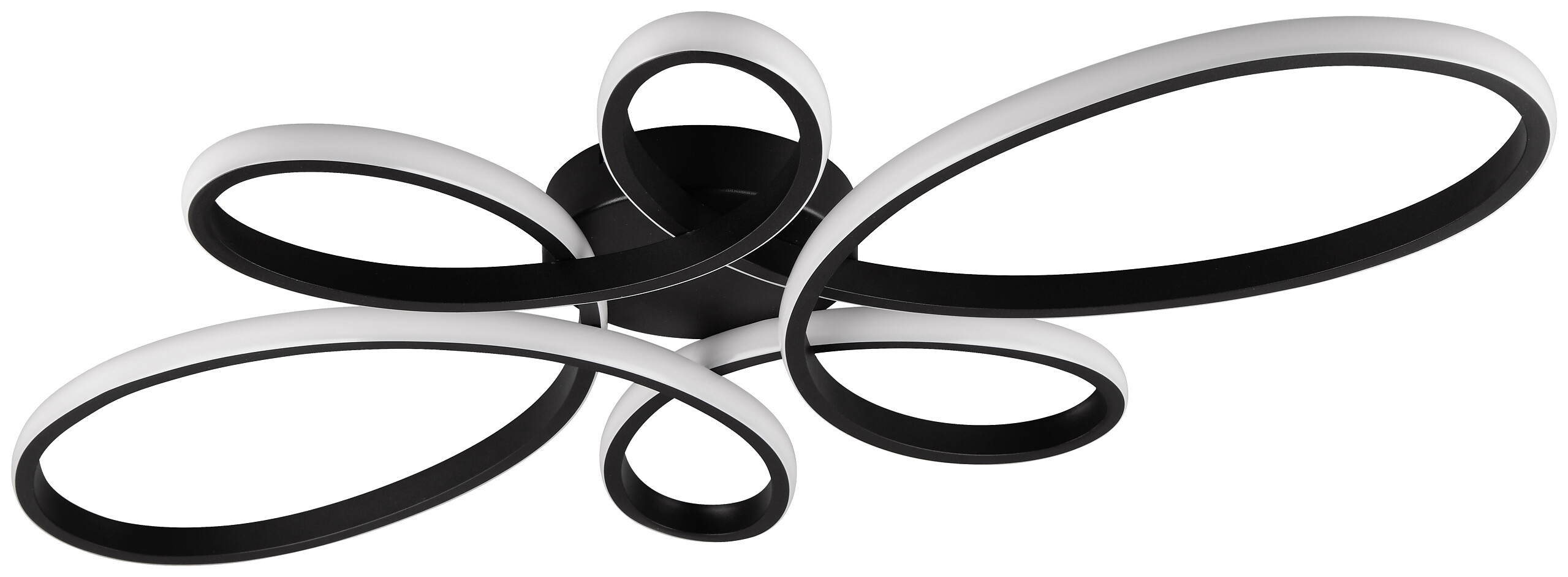 Trio LED-Deckenleuchte Fly mattschwarz Metall B/H/L: ca. 7,5x45,5x83 cm