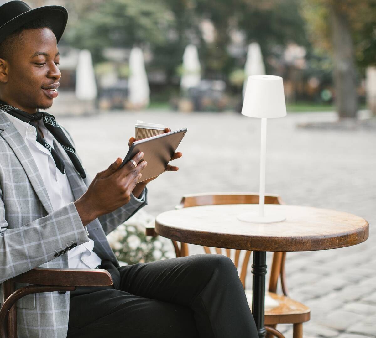 easy! by FHL Tischleuchte 850209 Tropea weiß Metall H/D: ca. 38x12 cm 1 Brennstellen