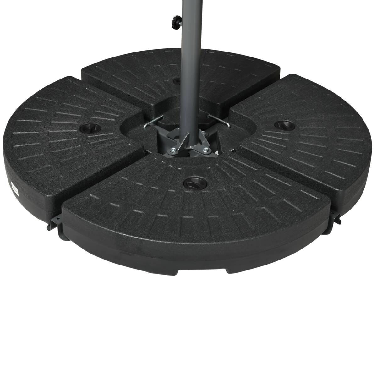 Outsunny Ampelschirm beige Polyester B/H/L: ca. 296x272x296 cm