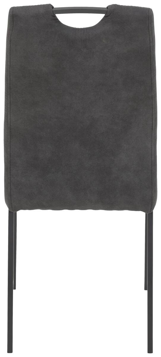 Stuhl 4er Set ELIF III anthrazit Vintage grau Microfaser Metall B/H/T: ca. 44x96x64 cm