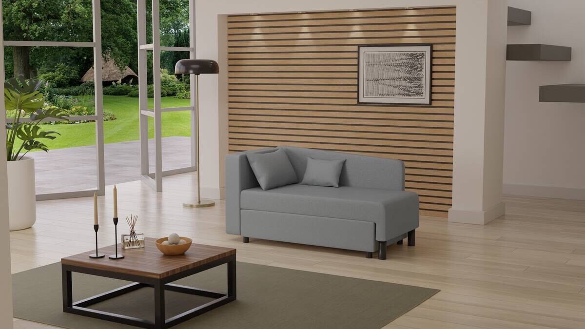 Recamiere Lübeck grau B/H/T: ca. 148x75x85 cm