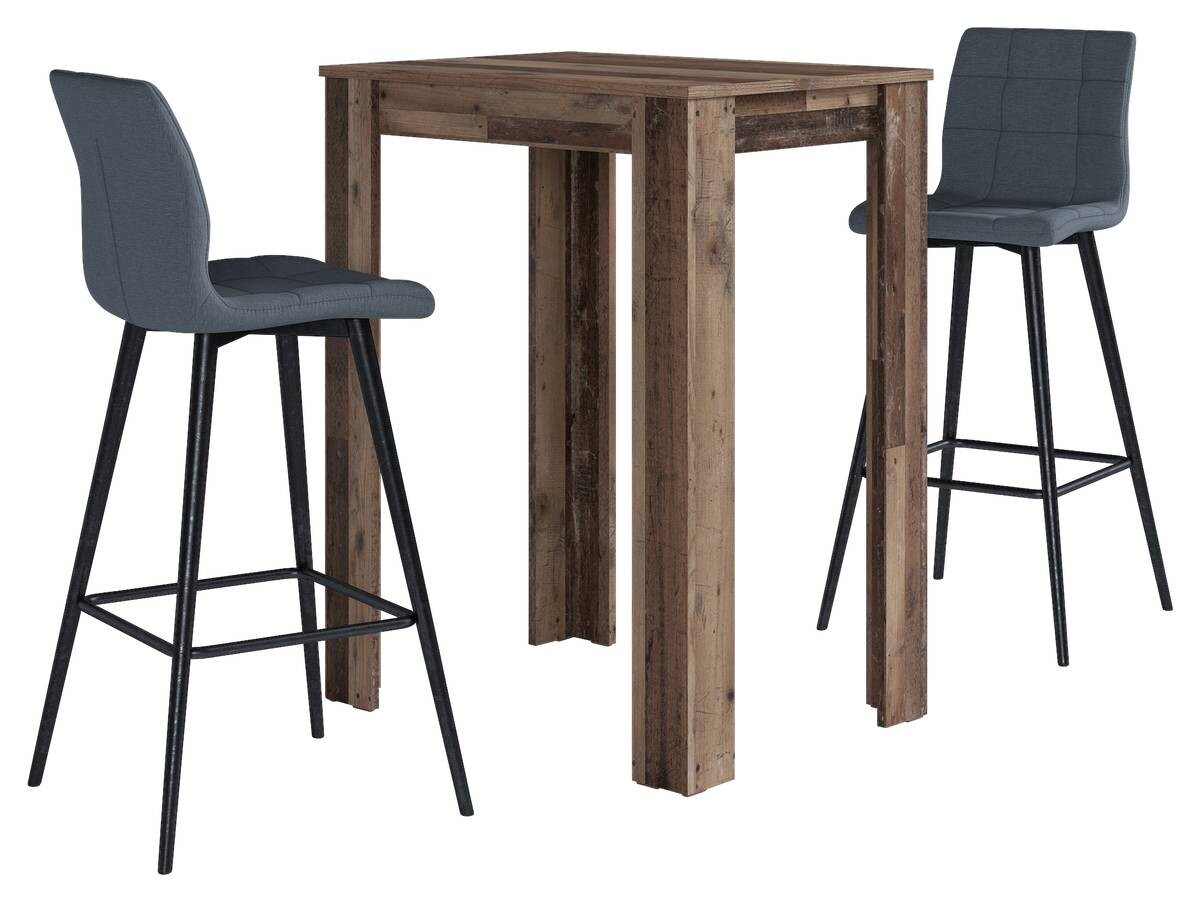 Barhocker SIMONE 2er-Set anthrazit Webstoff B/H/T: ca. 42x103x51 cm