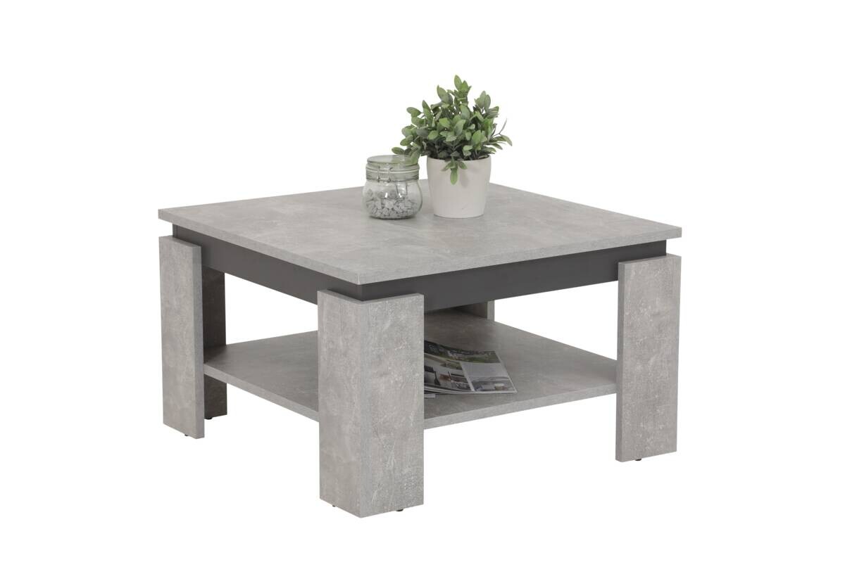 Hela Couchtisch Tim III Beton anthrazit Holzwerkstoff B/H/T: ca. 86x41x68 cm
