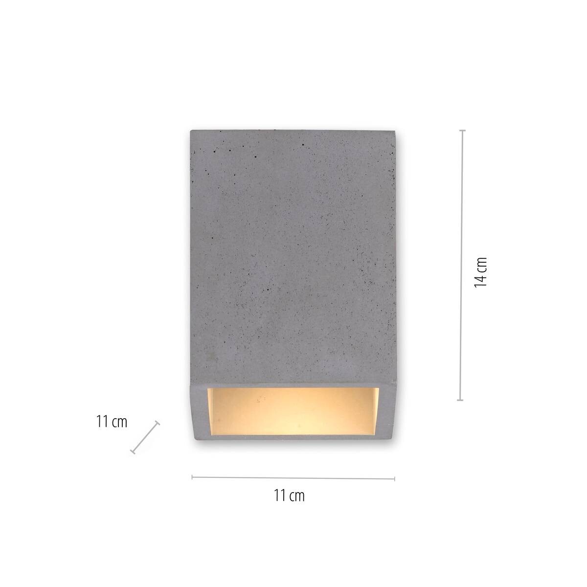 Paul Neuhaus Deckenleuchte ETON 6161-22 grau Eisen Beton B/H: ca. 11x14 cm GU10 1 Brennstellen