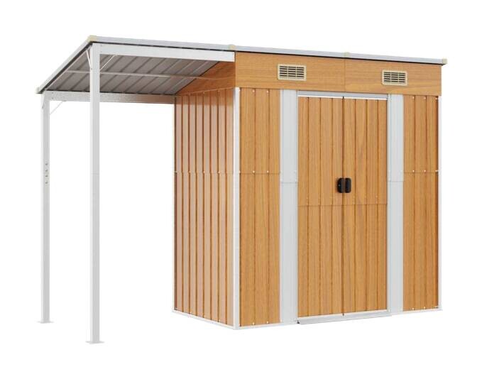 vidaXL Gartenhaus braun B/H/T: ca. 277x181x110,5 cm