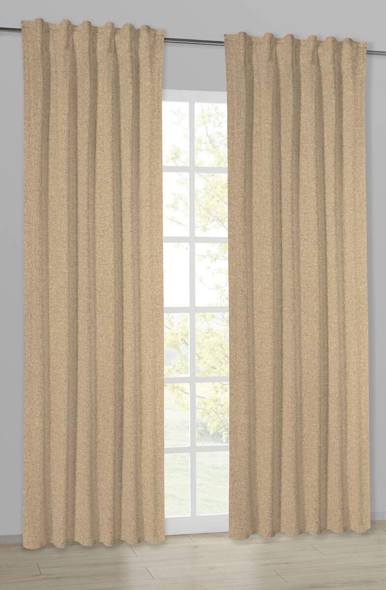 POCOline Kombivorhang Ulrich sand B/L: ca. 135x245 cm