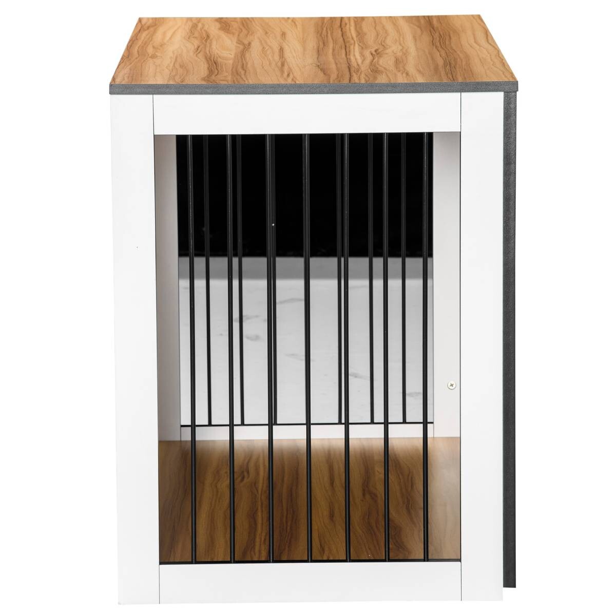 PawHut Hundekäfig weiß Spanplatte B/H/L: ca. 60x76x106 cm