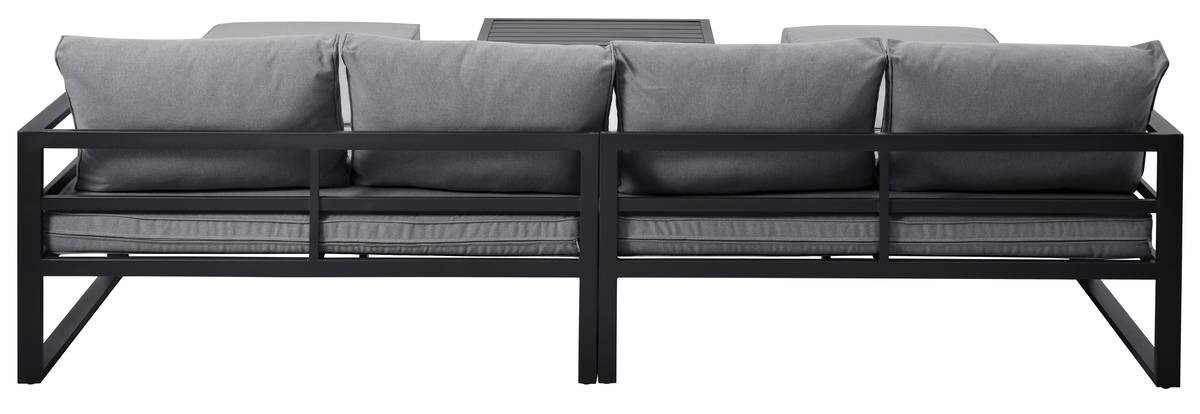 Loungeset Bilbao schwarz Stahl