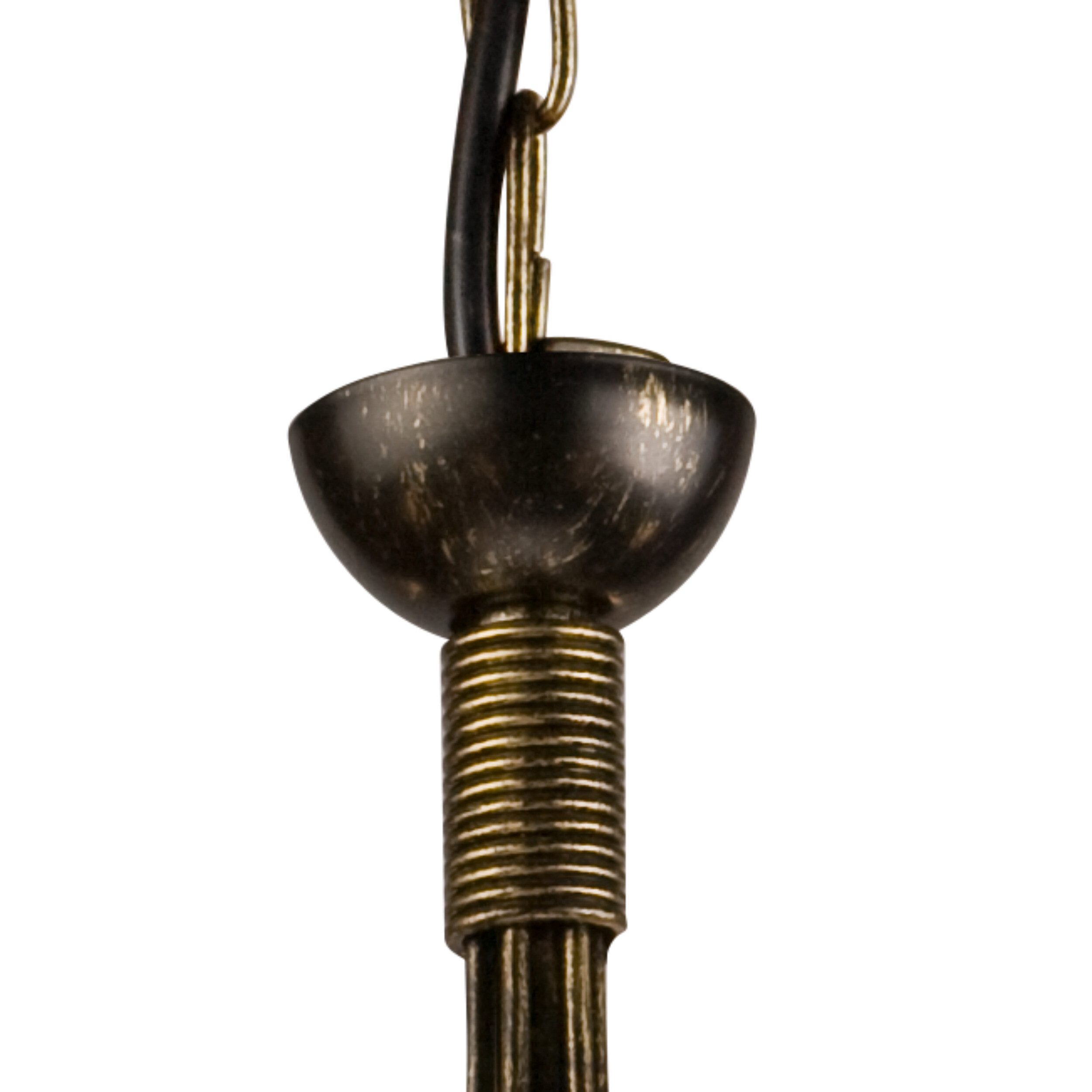 Lamkur Kronleuchter Donato schwarz Stahl B/H/L: ca. 57x72x57 cm E14 6 Brennstellen