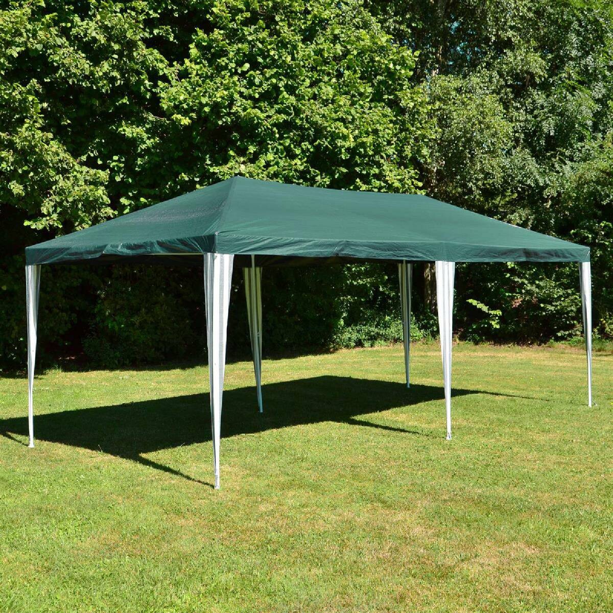 VCM Pavillon grün Polyester-Mischgewebe B/H/L: ca. 300x250x600 cm